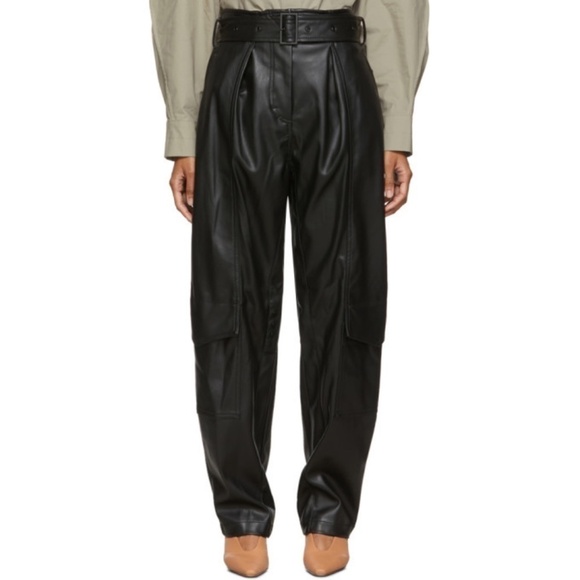 Low Classic Faux Leather Cargo Pants Size Small - Picture 2 of 12